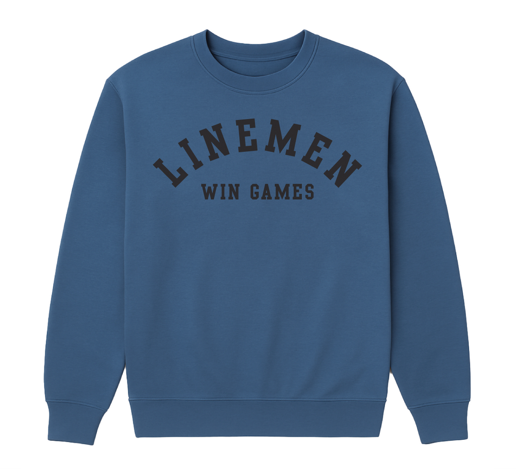 Linemen Win Games Crew Neck