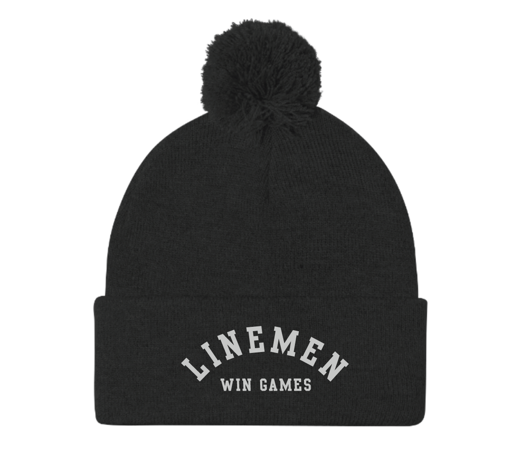 Linemen Win Games Pom Beanie