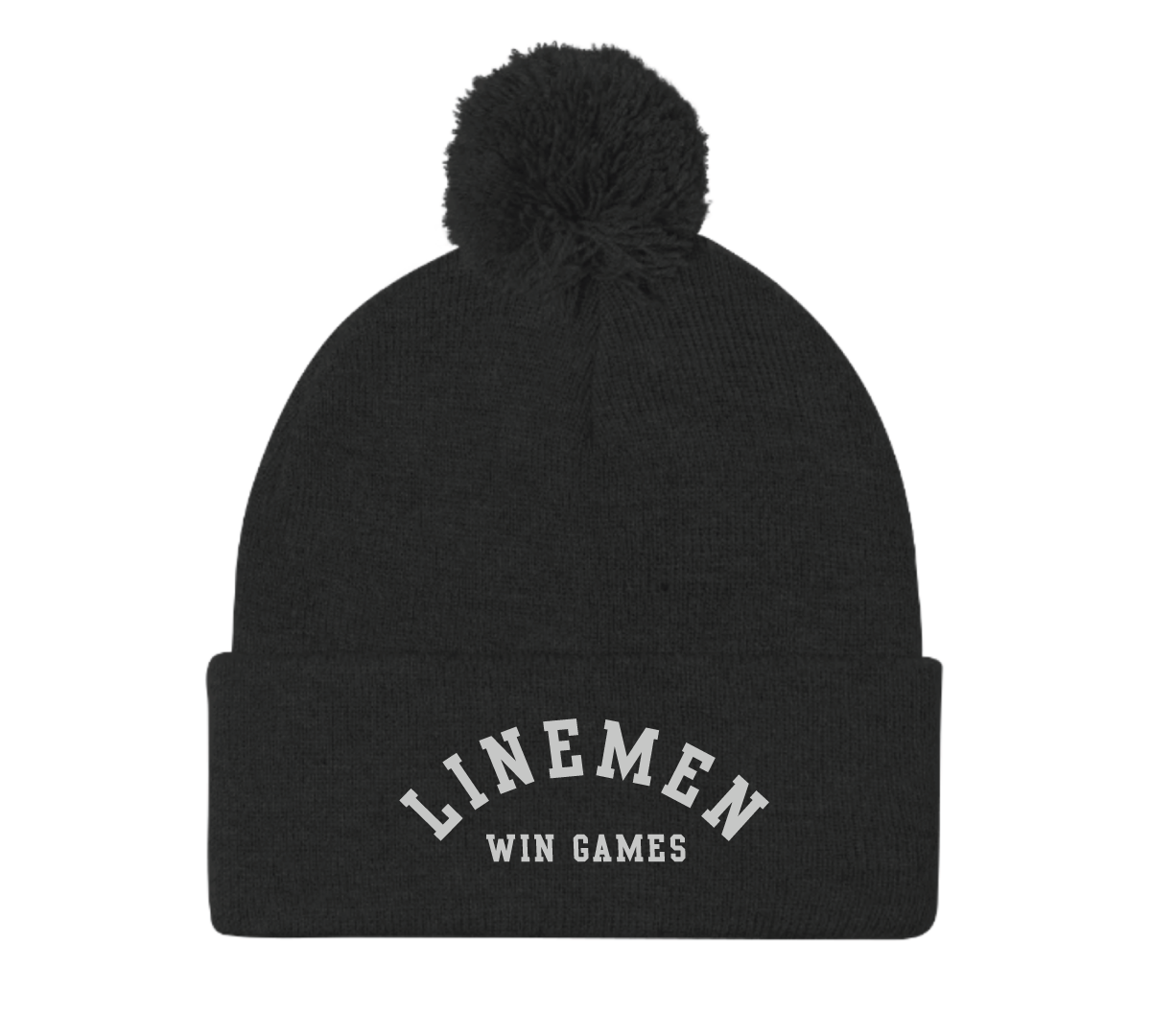 Linemen Win Games Pom Beanie
