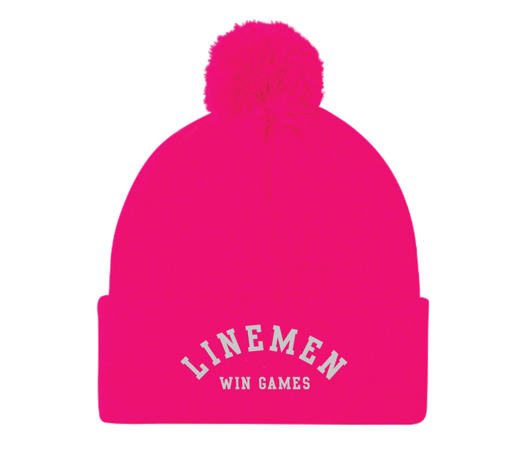 Linemen Win Games Pom Beanie