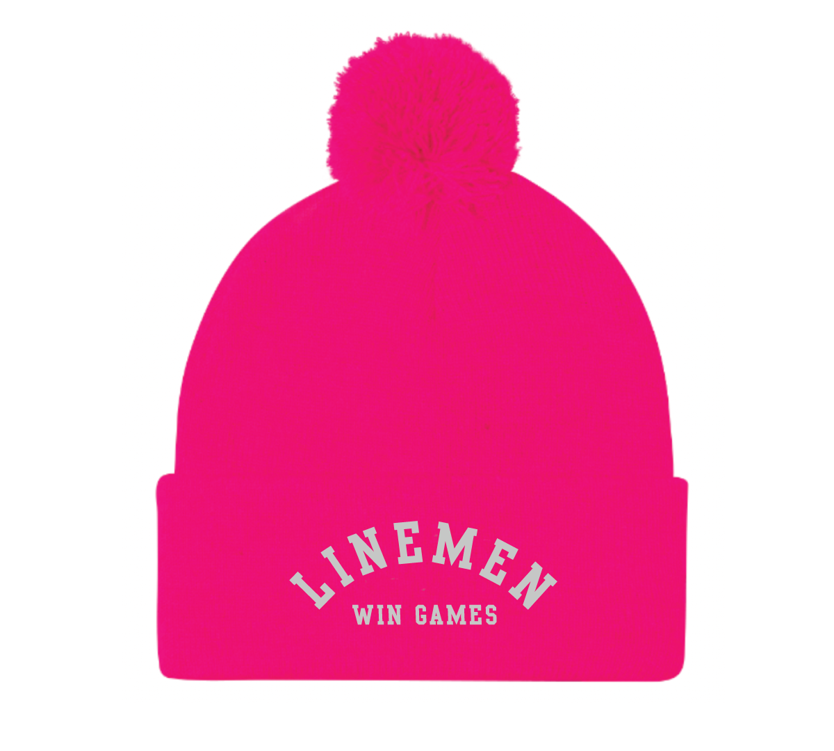 Linemen Win Games Pom Beanie