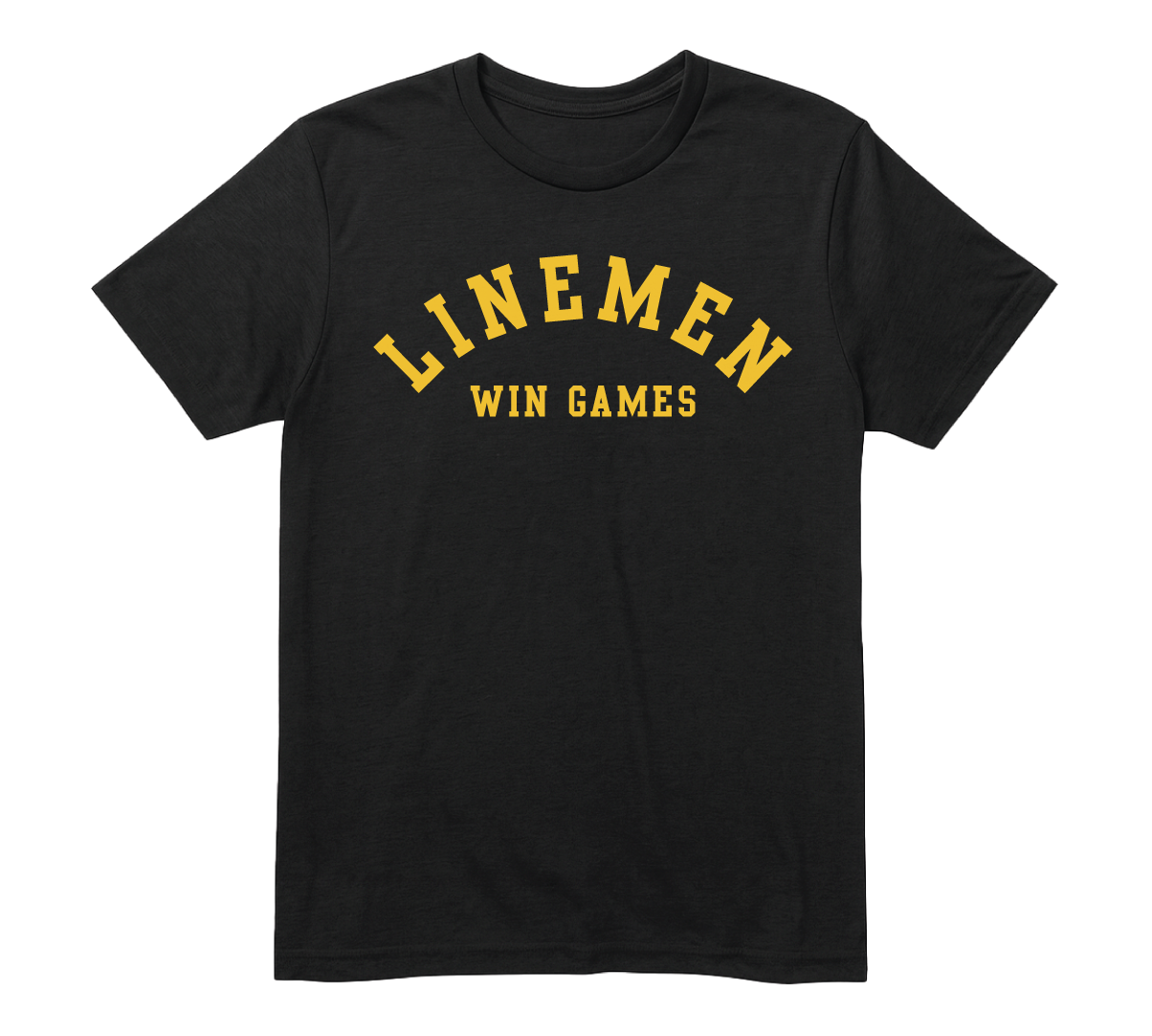 Linemen Win Games T-Shirt - Iowa: Black